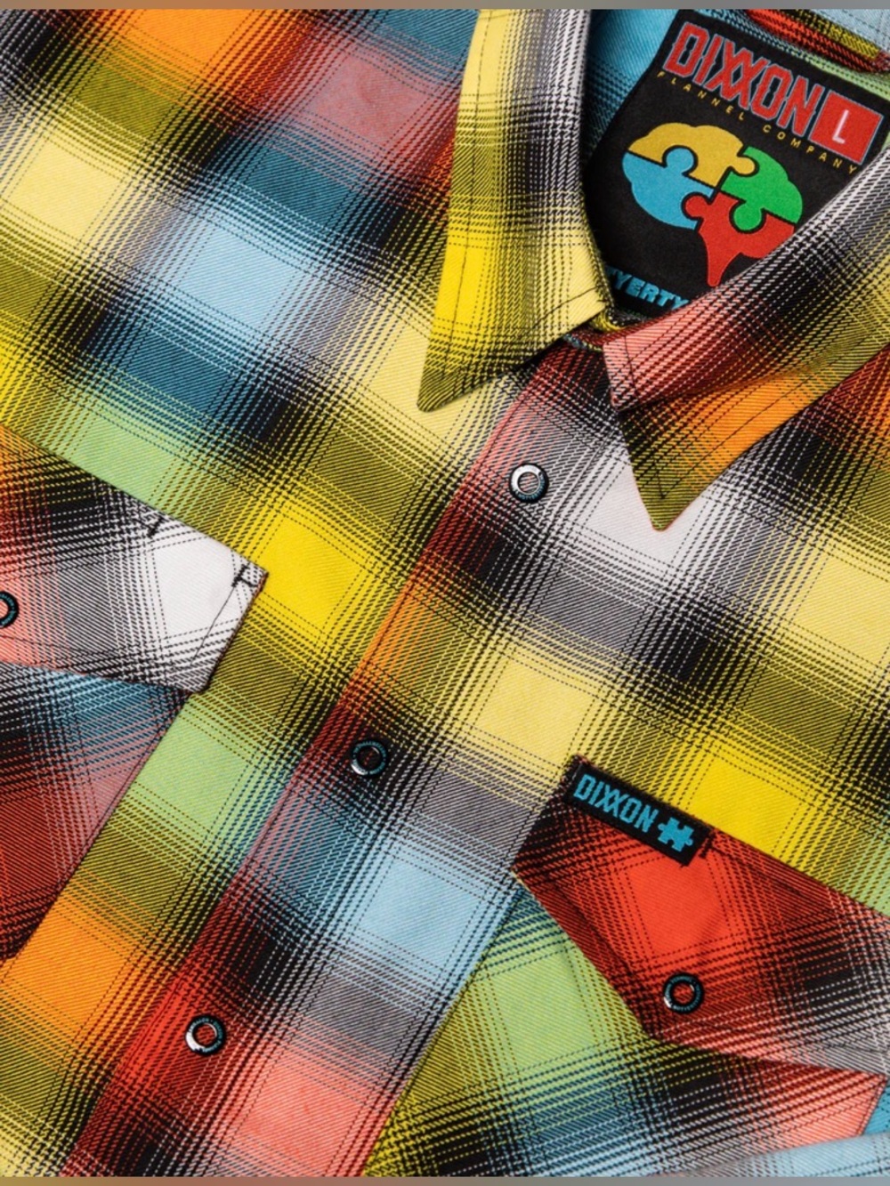 Dixxon Autism Awareness Flannel Shirt 2XL Not Your Typical Plaid NWT Sold Out!